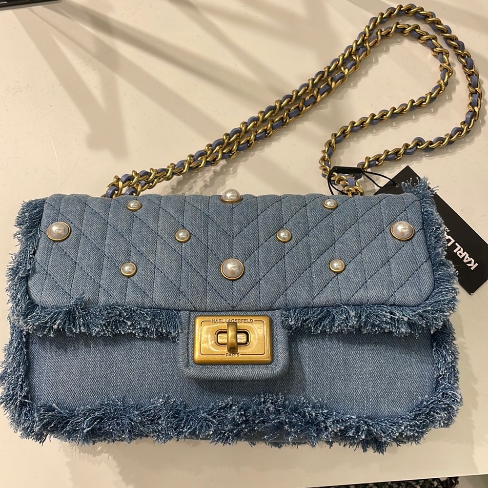 Karl Lagerfeld Agyness Blue Purse